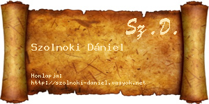 Szolnoki Dániel névjegykártya